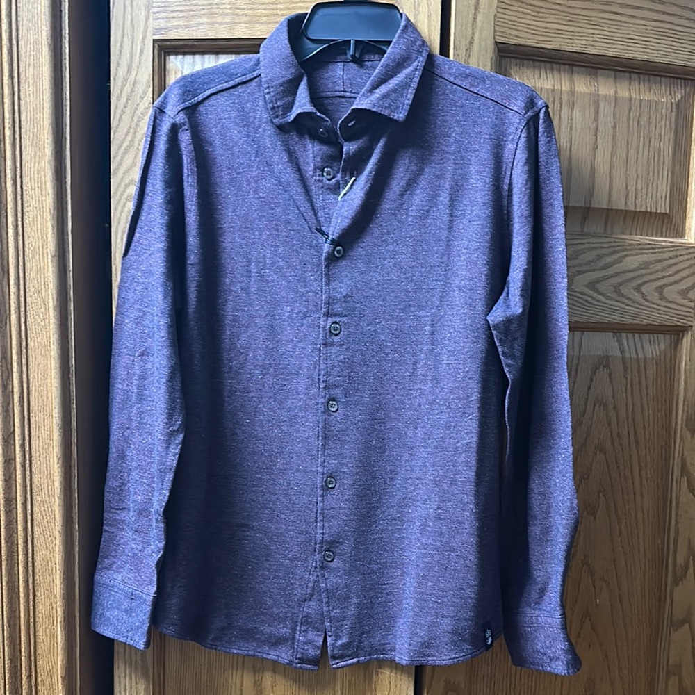 Drumohr Purple Casual Button Down Shirt